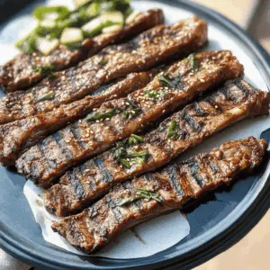 Get ready for a taste of Korea with this easy Kalbi BBQ short ribs recipe! These tender, marinated beef ribs bring a perfect mix of sweet and savory flavors that will make your taste buds dance. Ideal for family gatherings or a casual get-together, save this recipe for your next cookout and impress your guests!