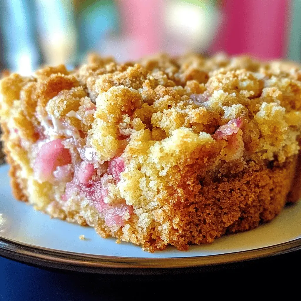 Looking for a delightful way to start your day? This Fresh Rhubarb Streusel Coffee Cake is just the treat! Bursting with tangy rhubarb and topped with a buttery streusel, it's perfect for brunch or a midday snack. Made with yogurt for a moist texture, this cake is sure to impress. Save this recipe for a warm and inviting bake next time you have friends over!