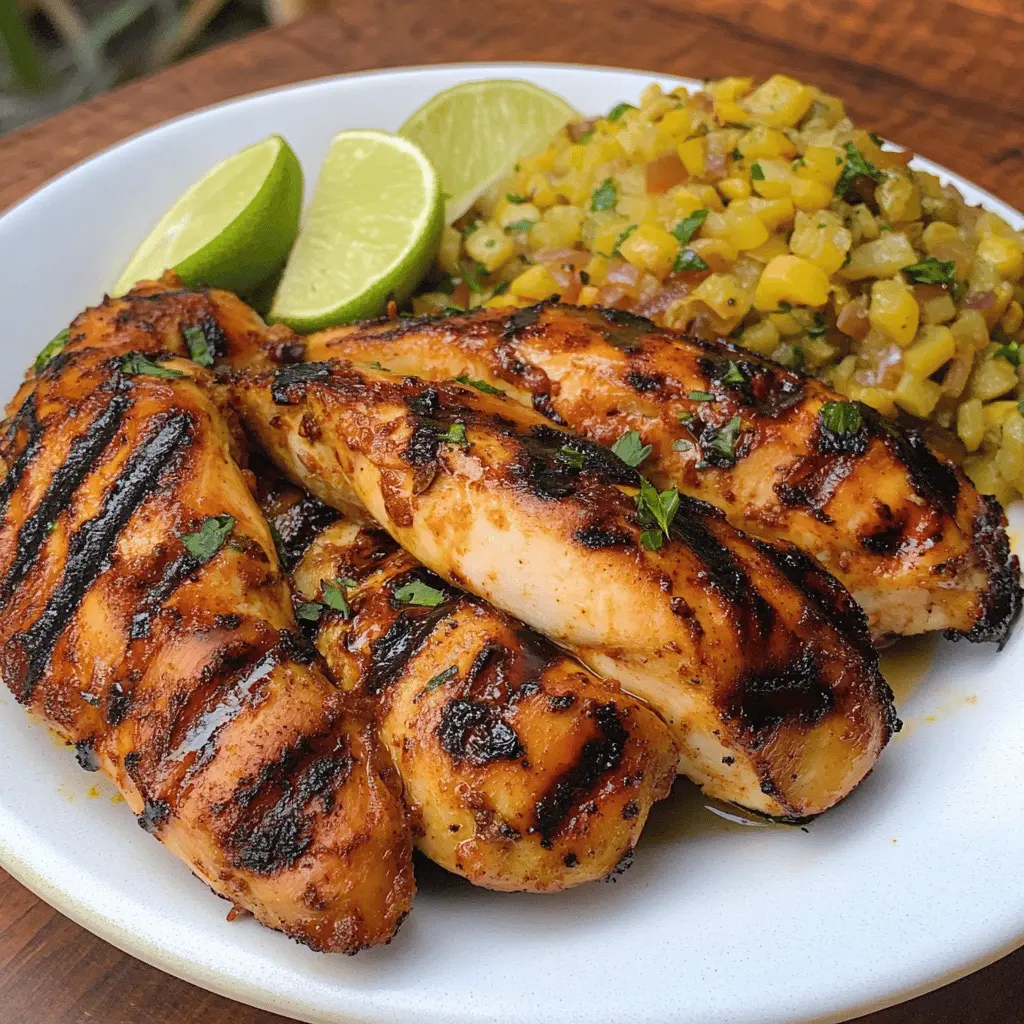 Treat yourself to a taste of the sunshine with this flavorful Key West Grilled Chicken! Marinated in zesty lime juice and garlic, this dish bursts with tropical flavors. Perfect for summer barbecues, family dinners, or as a quick weeknight meal. Save this recipe now to enjoy a slice of paradise any time!