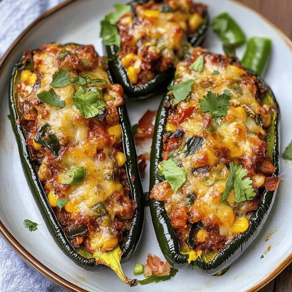 Easy Mexican Stuffed Poblano Peppers Recipe