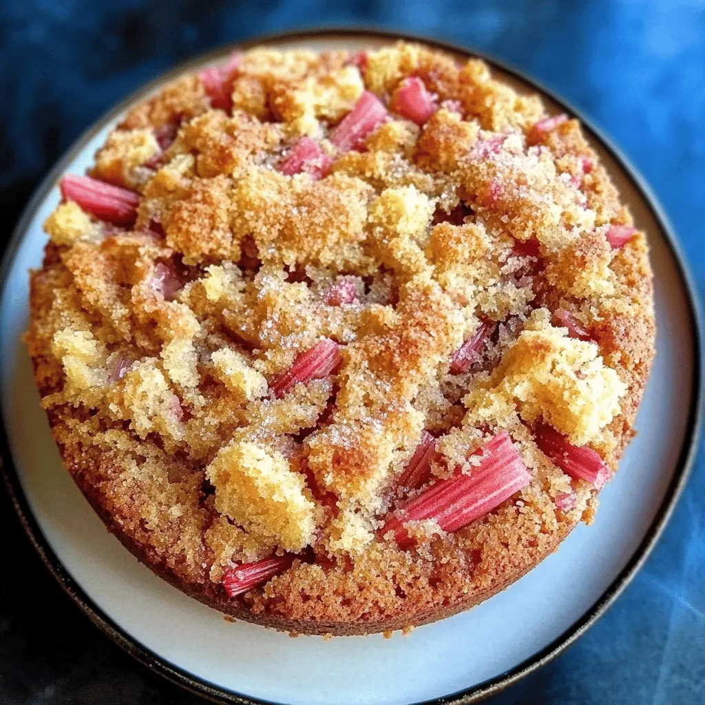 This Rhubarb Coffee Cake is a delightful blend of tangy rhubarb and a soft, tender crumb that makes it perfect for breakfast or afternoon tea. With its sweet crumb topping, you'll love the balance of flavors in every bite! Save this recipe to impress your family and friends at your next gathering or cozy brunch. Enjoy the fresh taste of rhubarb in a cake that everyone will love!