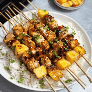 Juicy teriyaki chicken meets sweet pineapple in these delightful kabobs! Perfect for grilling season, this recipe combines tender chicken pieces marinated in a homemade teriyaki sauce and fresh pineapple for a tasty twist. Ideal for family gatherings or BBQs, don’t forget to save this recipe for your next cookout!
