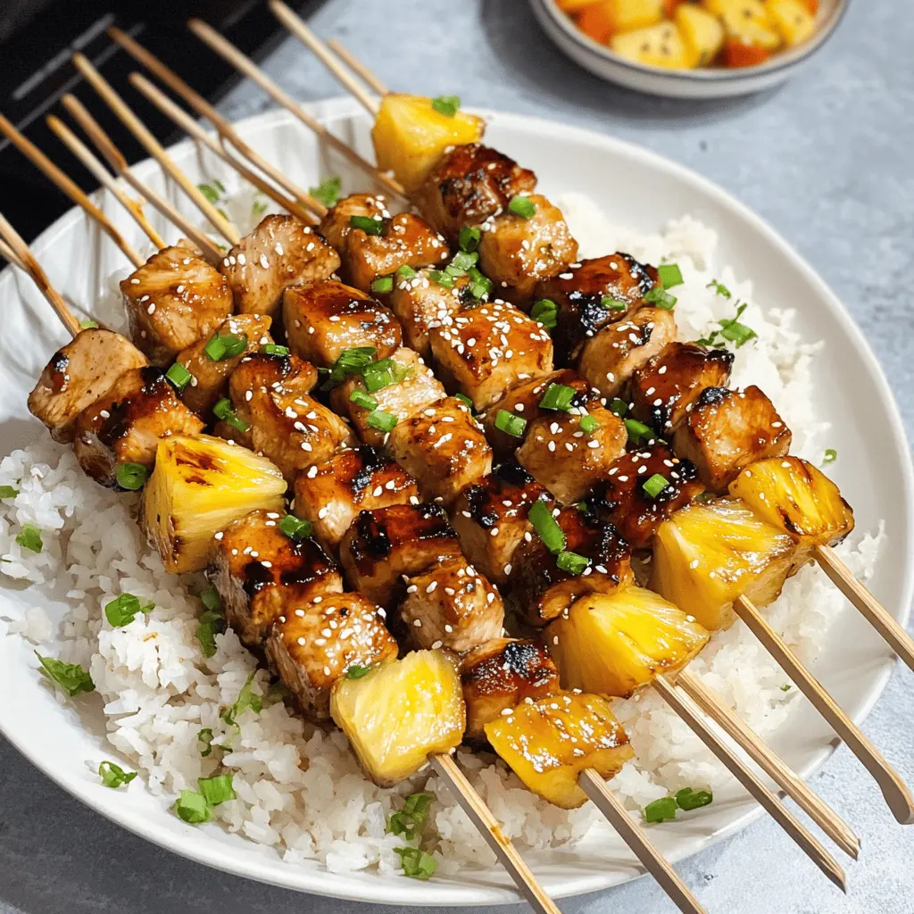 Juicy teriyaki chicken meets sweet pineapple in these delightful kabobs! Perfect for grilling season, this recipe combines tender chicken pieces marinated in a homemade teriyaki sauce and fresh pineapple for a tasty twist. Ideal for family gatherings or BBQs, don’t forget to save this recipe for your next cookout!