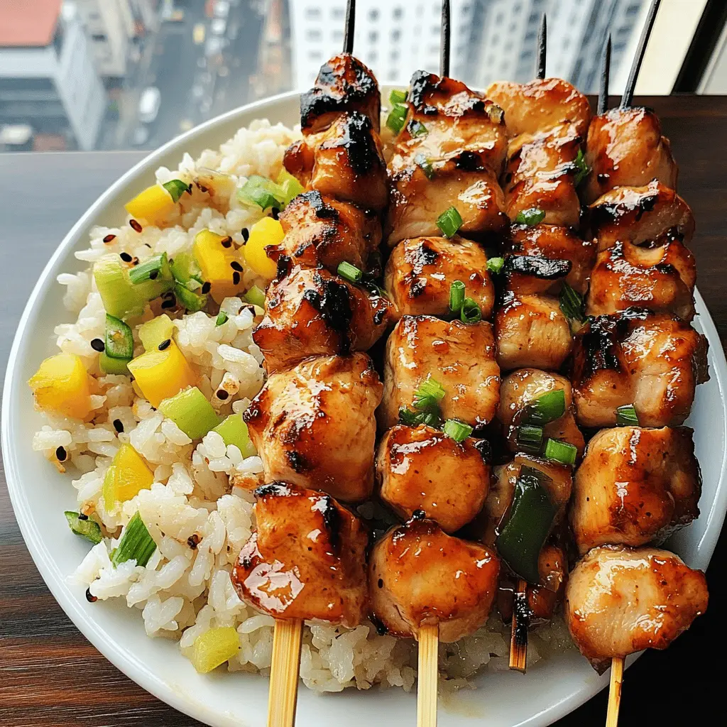 Simple yet delicious, these Teriyaki Chicken Skewers are perfect for a quick weeknight dinner or a weekend barbecue. Marinated in a sweet and savory teriyaki sauce, they're full of flavor and sure to impress. Save this recipe for easy meal prep or your next get-together. Enjoy juicy chicken bites grilled to perfection!