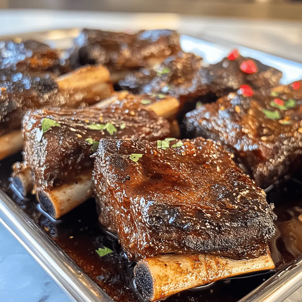 Experience the rich, tender flavors of slow-baked oven-roasted beef short ribs. This recipe features melt-in-your-mouth meat infused with a savory blend of herbs and spices. Perfect for family gatherings or cozy dinners, these ribs will impress everyone at your table. Save this recipe for your next special occasion and enjoy a hearty meal that's easy to make!