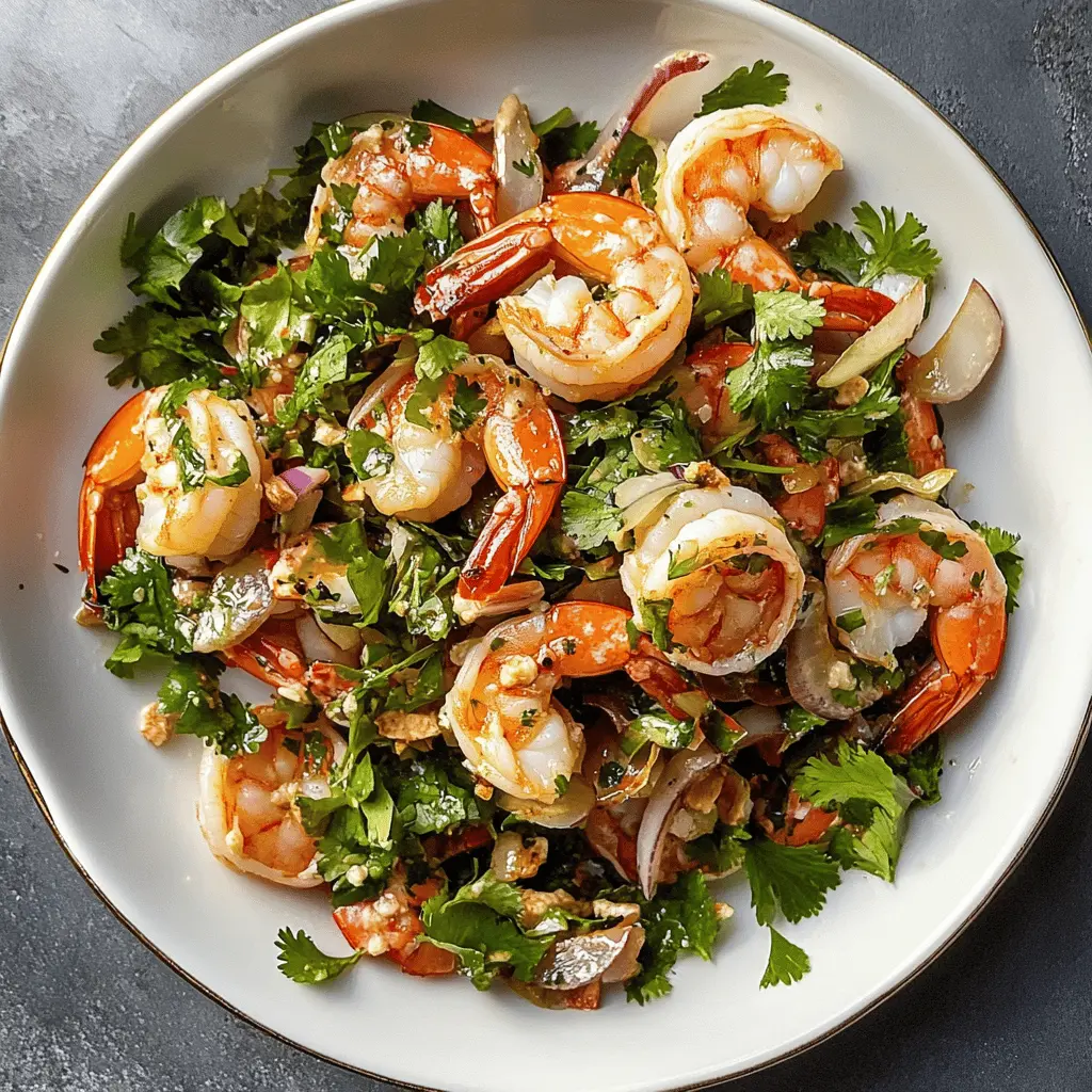 Easy Cilantro Shrimp Salad with Shallots