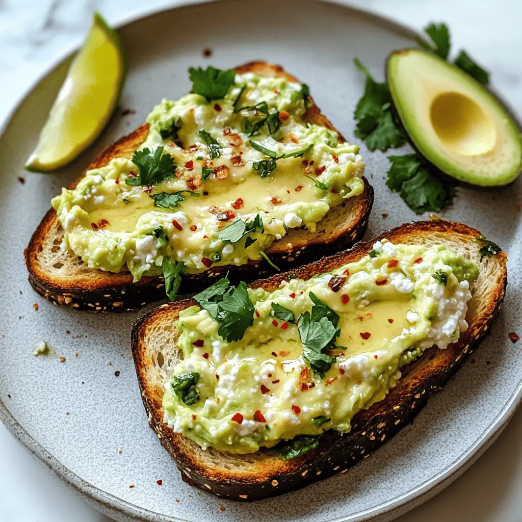 Easy Air Fryer Avocado Cottage Cheese Toast