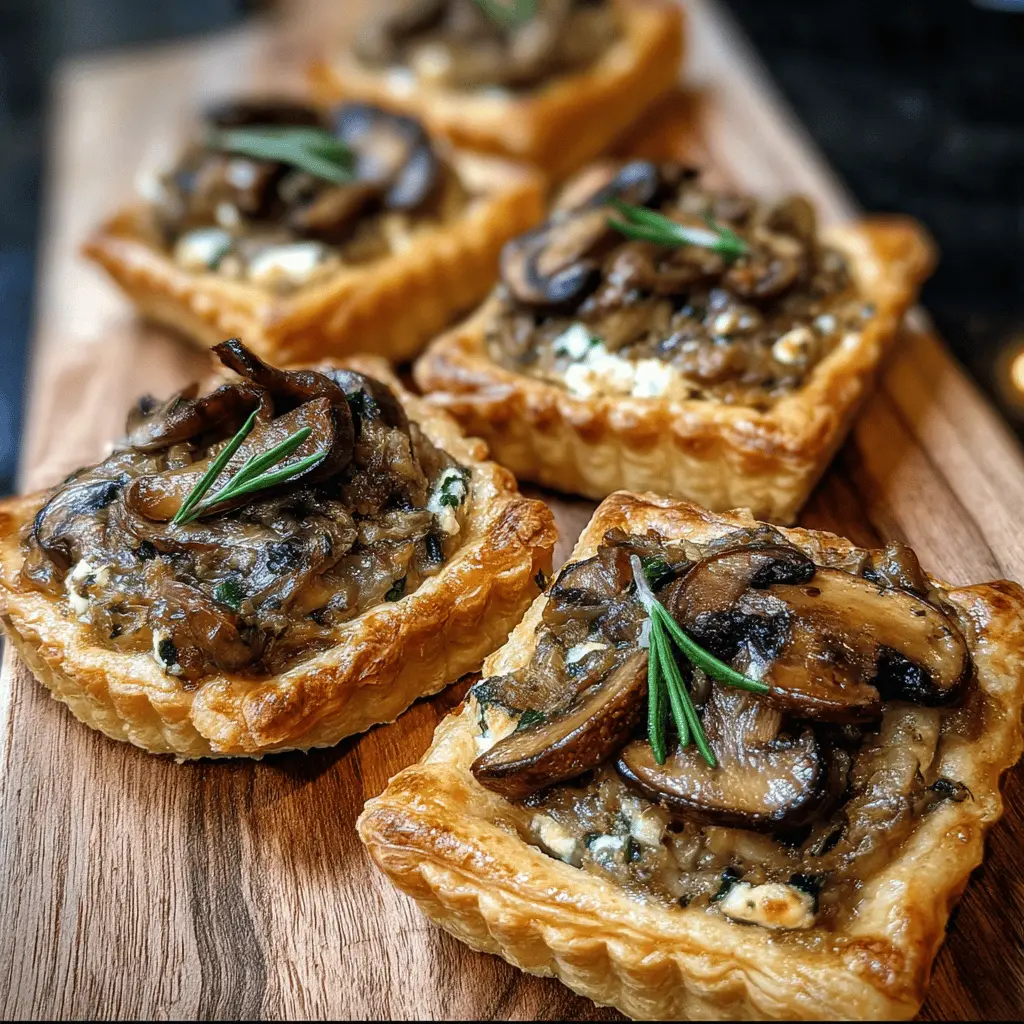 Easy Mushroom and Goat Cheese Tarts Recipe