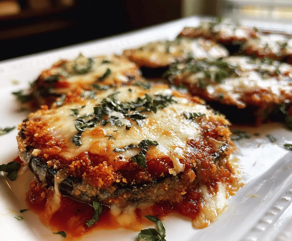 Easy Crispy Baked Eggplant Parmesan Recipe
