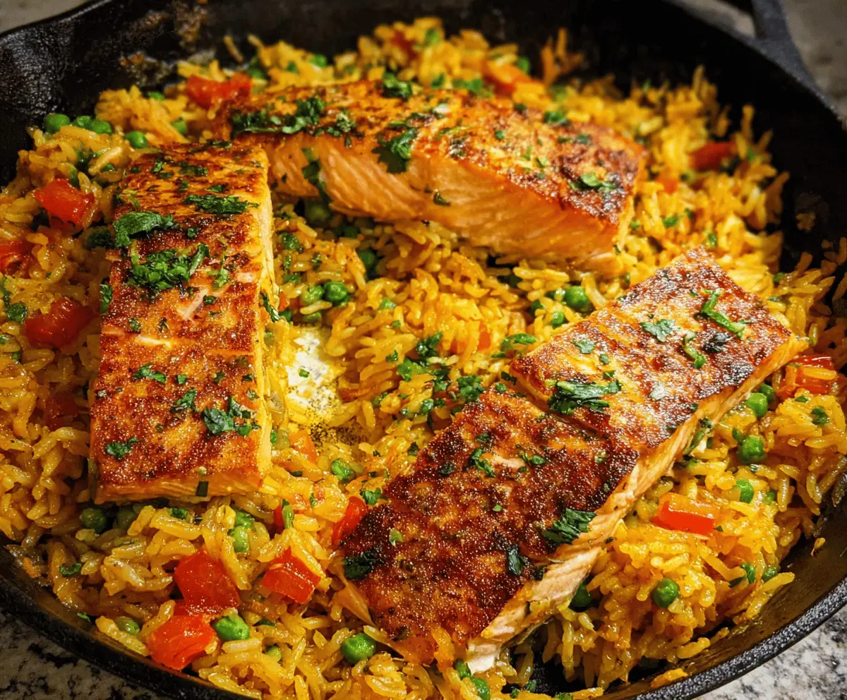 Easy One-Pot Salmon and Rice Dinner