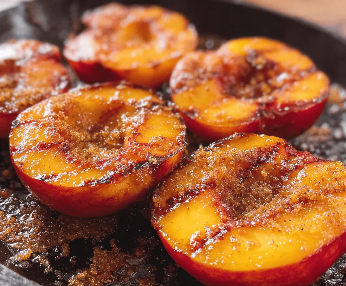 Easy Grilled Peaches with Cinnamon and Brown Sugar