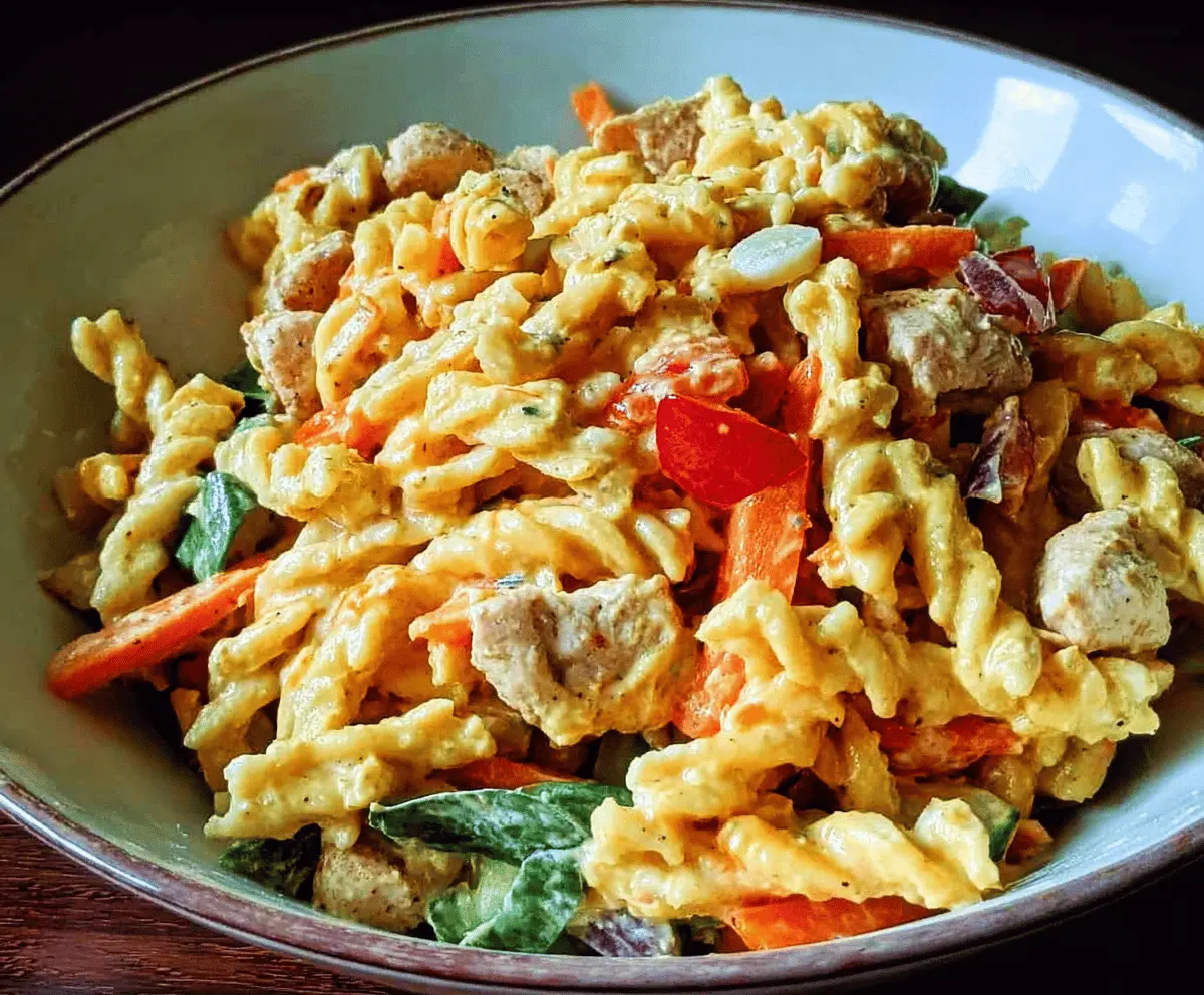 Easy Buffalo Chicken Pasta Salad Recipe