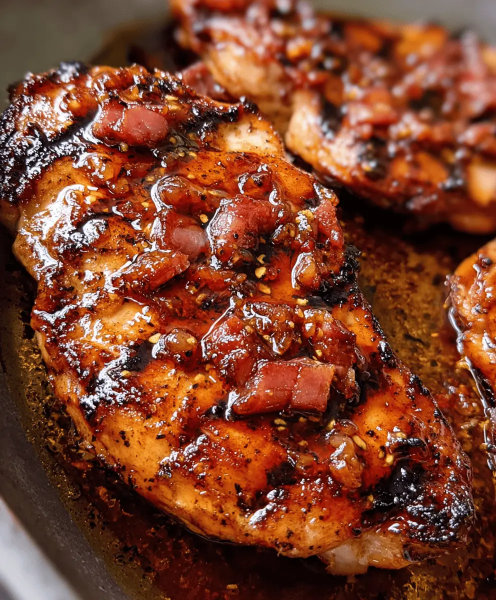 Easy Grilled Chicken with Spicy Honey Bacon Glaze