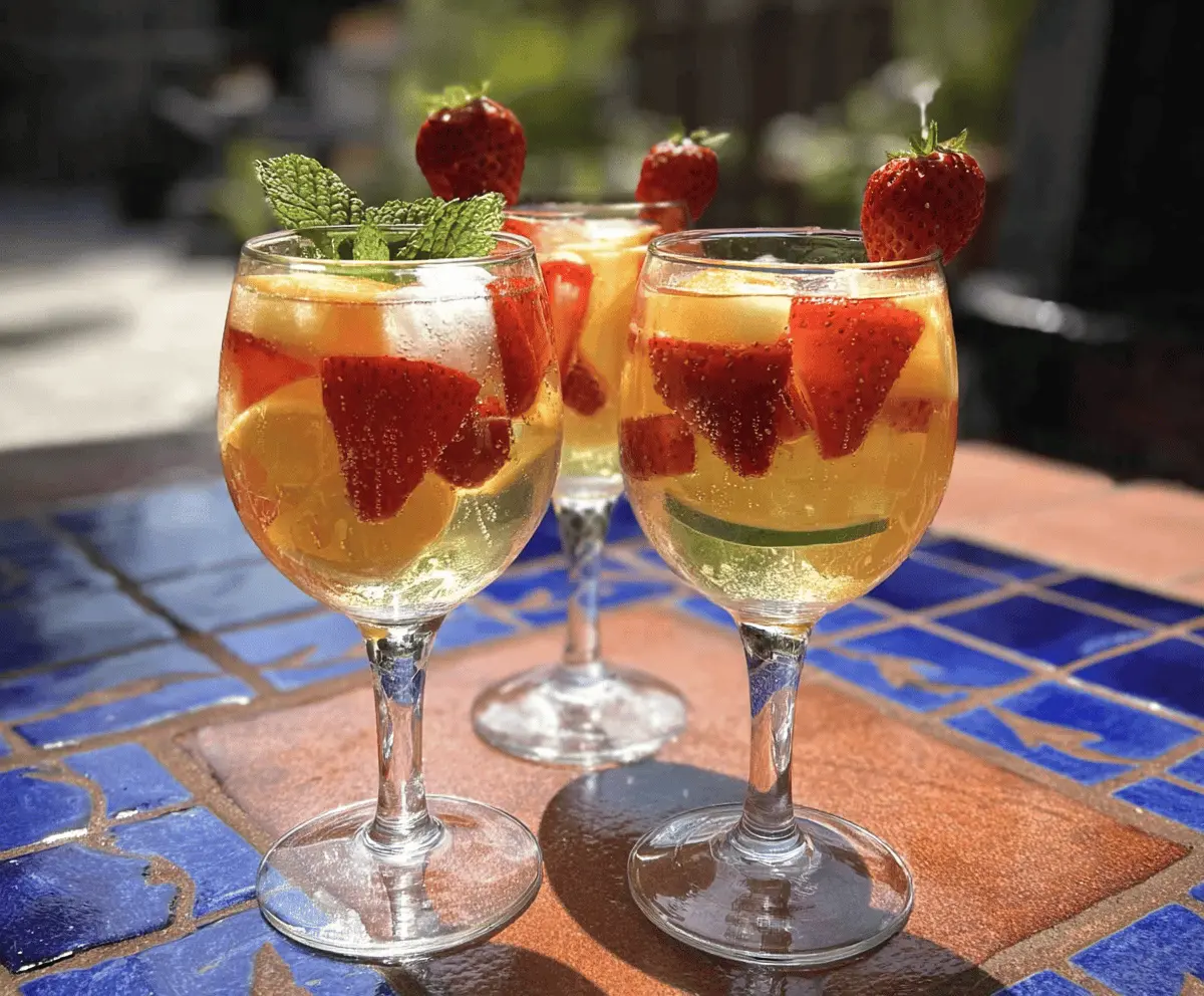 Easy White Wine Summer Sangria Spritzer Recipe