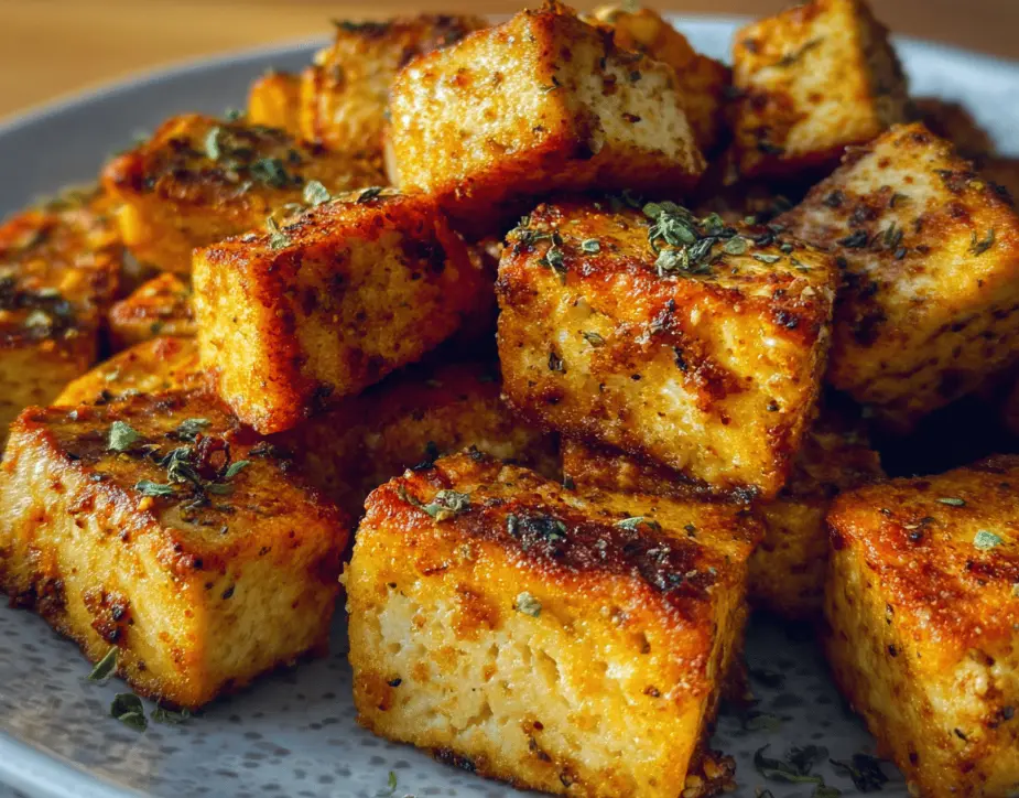Easy Crispy Baked Tofu Bites Recipe