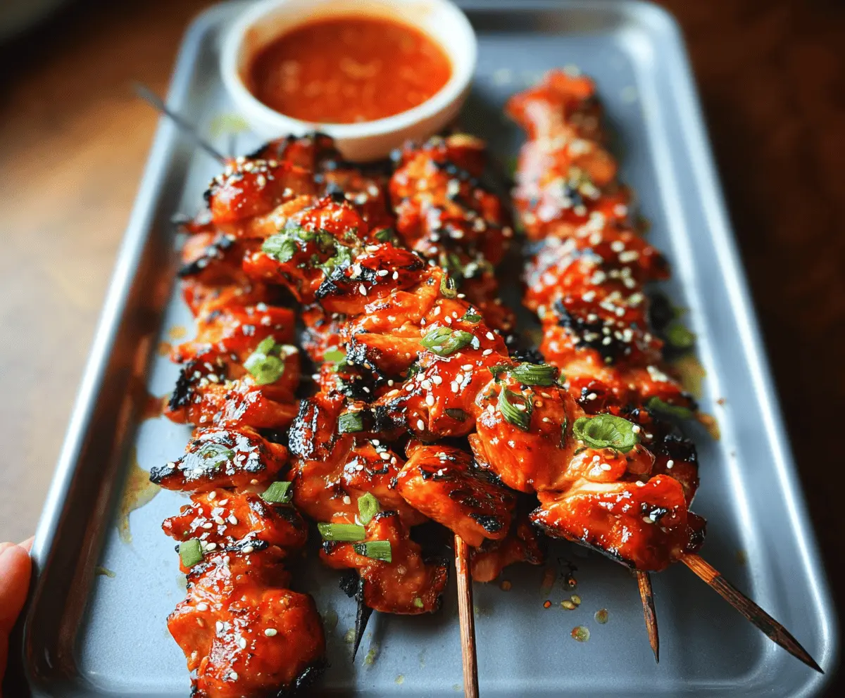 Easy Korean Chicken Skewers Recipe