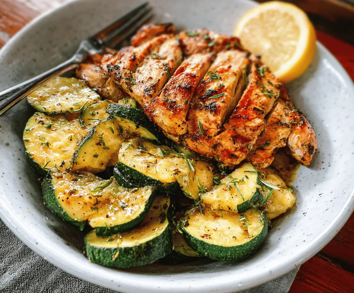 Easy Asado Chicken with Sauteed Lemon Zucchini