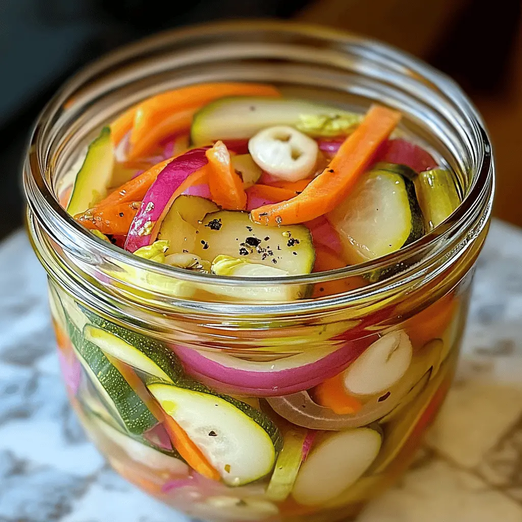 Easy Quick Refrigerator Pickled Vegetables Recipe