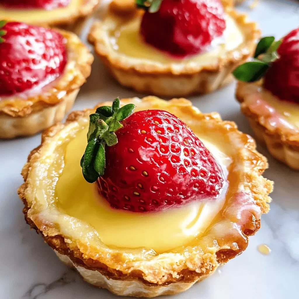 Easy Strawberry Honey Custard Tarts with Lemon Curd