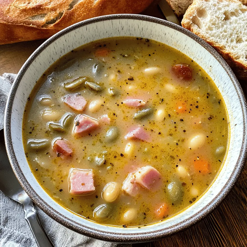 Cozy Transylvanian Green Bean Soup with Smoked Ham