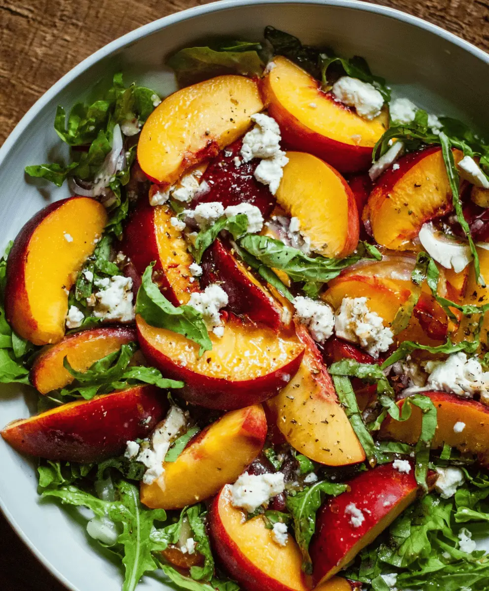 Easy Peach Feta Salad Recipe with Fresh Flavors