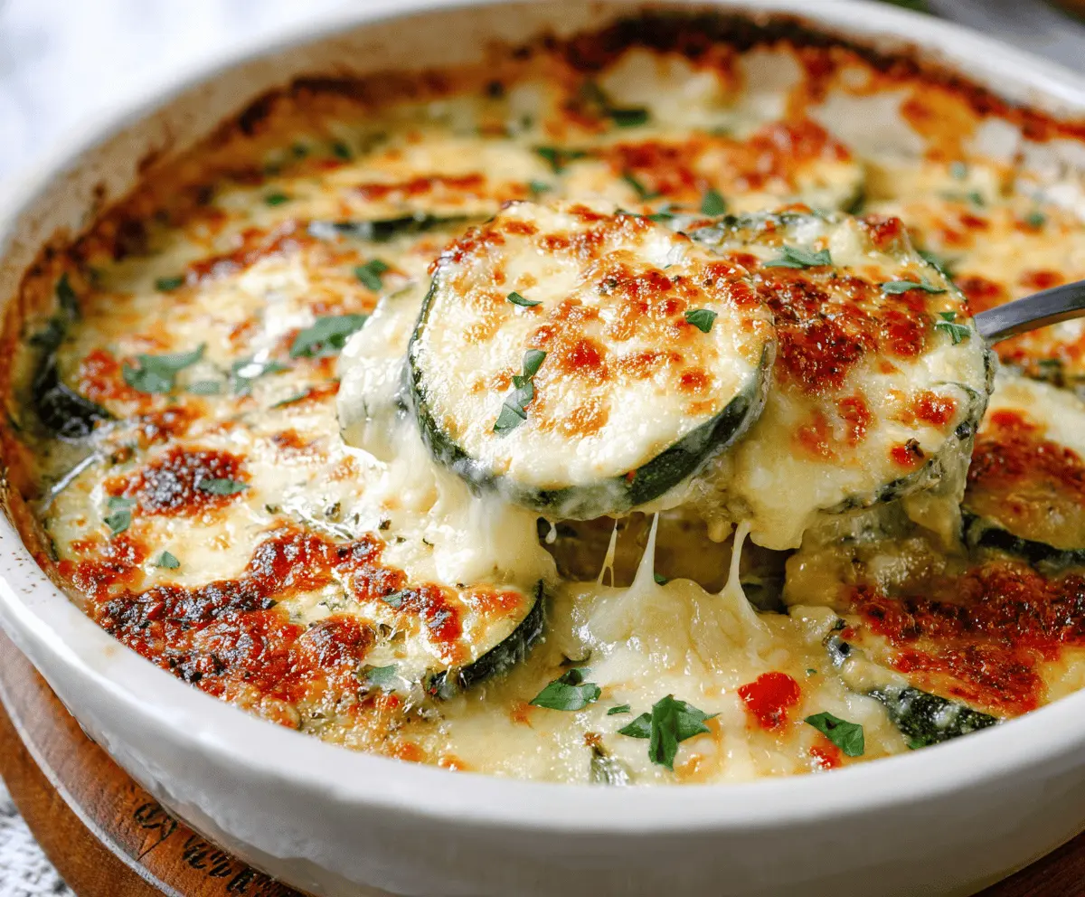 Easy Baked Zucchini and Cheese Casserole