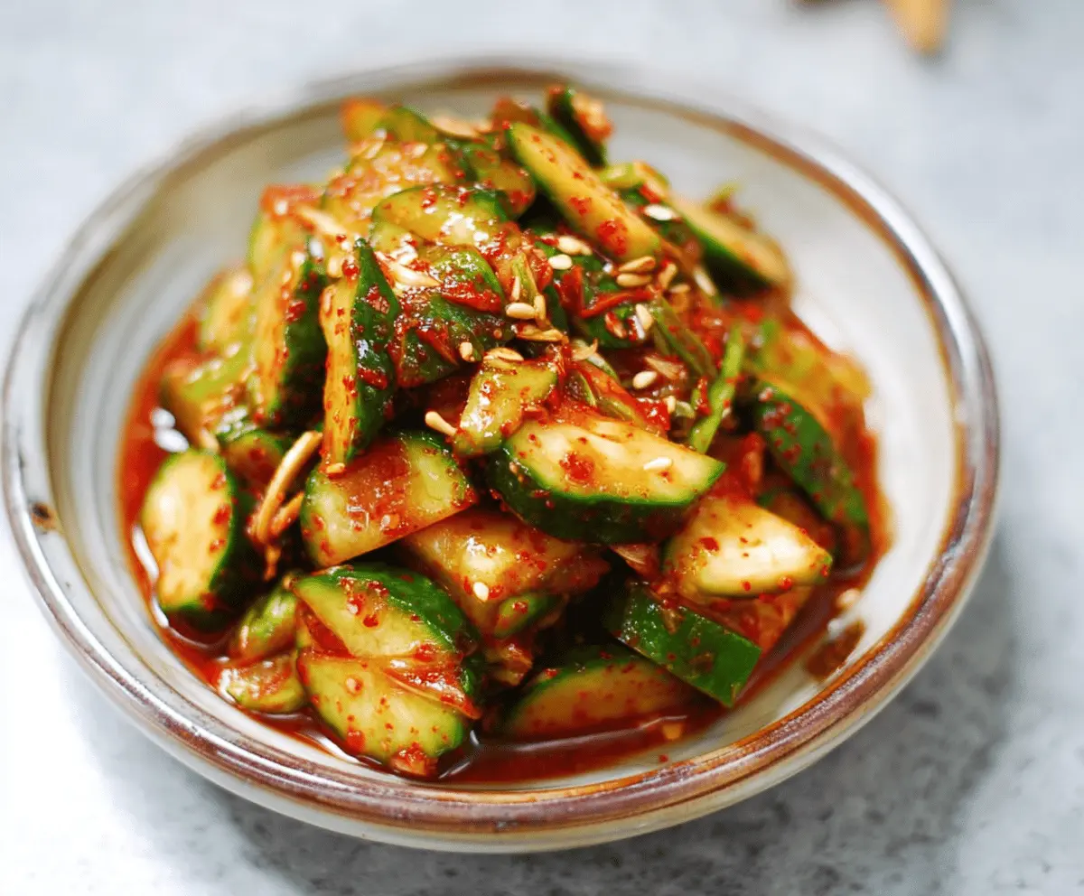 Easy Korean Cucumber Kimchi Recipe