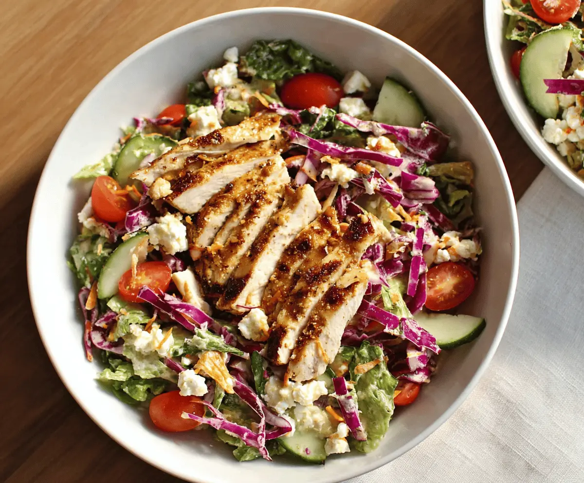 Crunchy Chicken Salad with Fresh Veggies