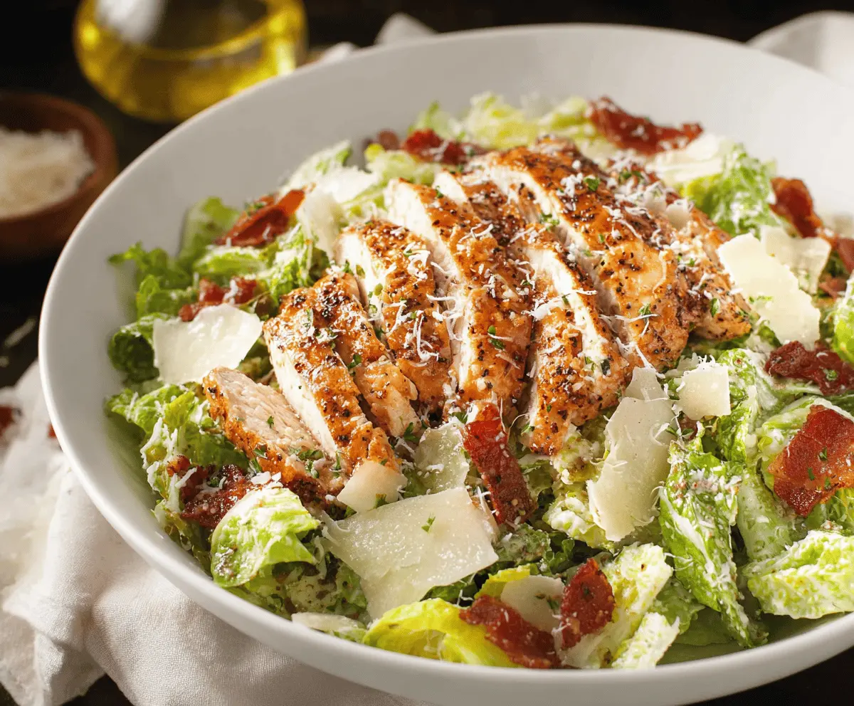 Easy Chicken Bacon Caesar Salad Recipe