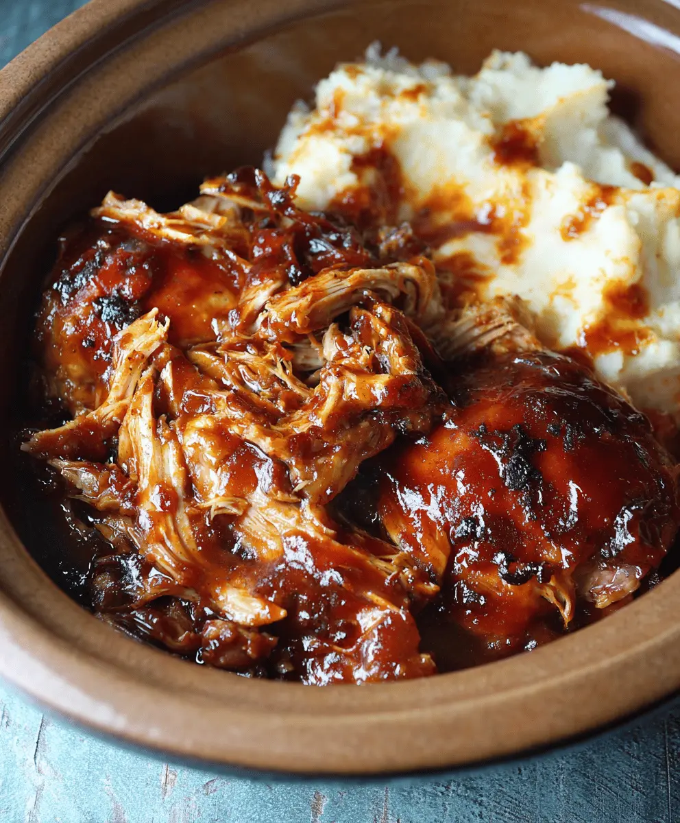 Easy Slow Cooker Peach BBQ Chicken Recipe