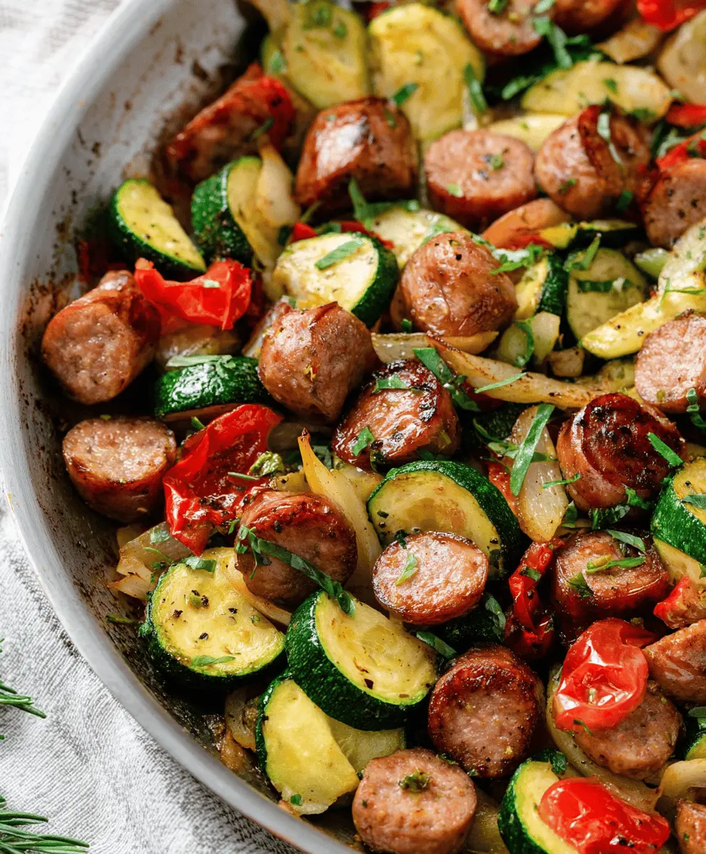 Easy 20-Minute Sausage and Zucchini Skillet