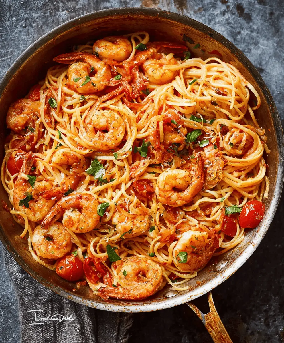 Easy Quick Shrimp and Tomato Pasta Recipe