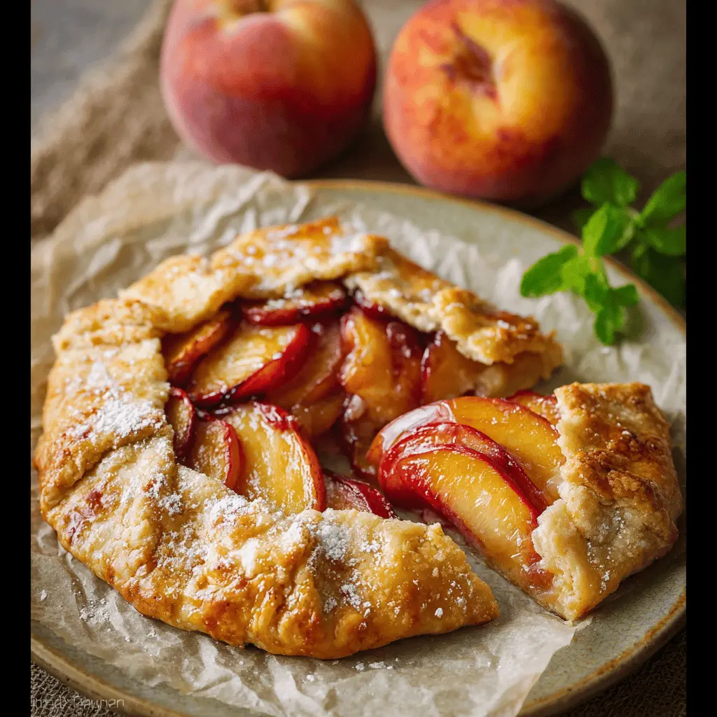 Easy Peach Galette Recipe With Flaky Crust