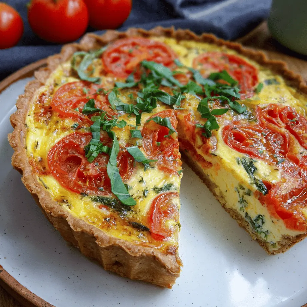 Easy Tomato and Basil Quiche Recipe