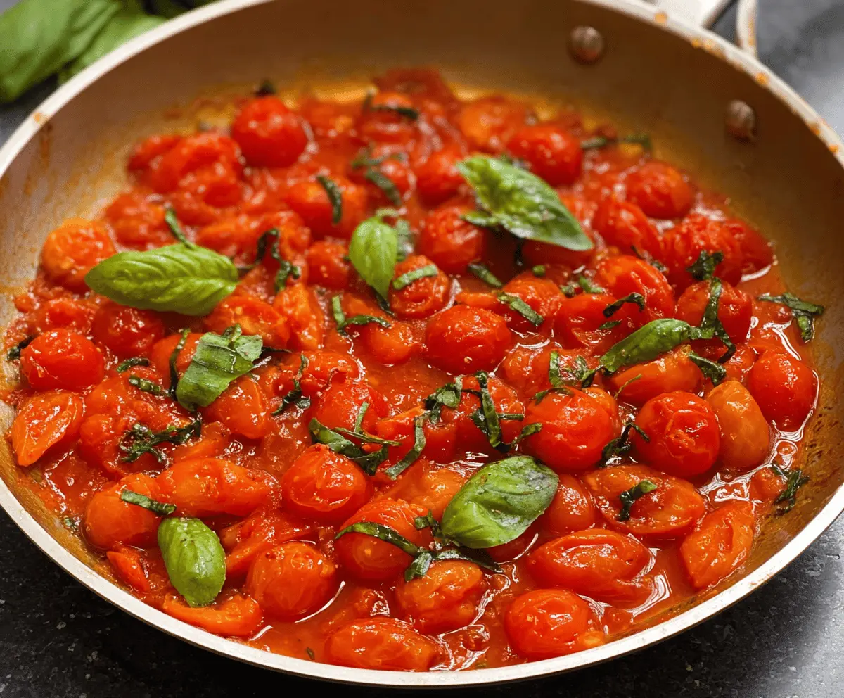 Quick and Easy Cherry Tomato Basil Sauce Recipe