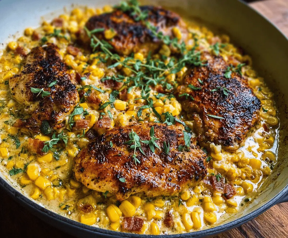 Garlic Butter Creamed Corn Chicken Recipe