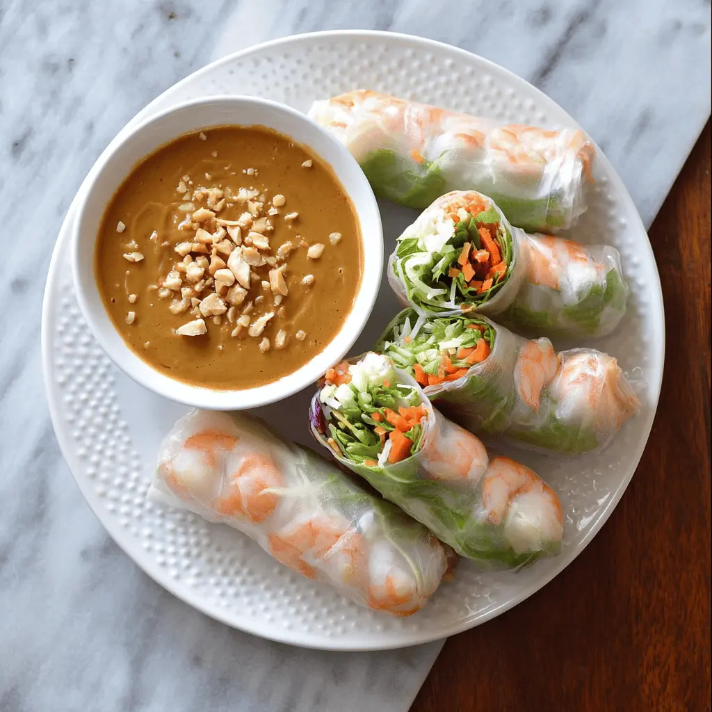 Easy Vietnamese Spring Rolls With Creamy Peanut Sauce