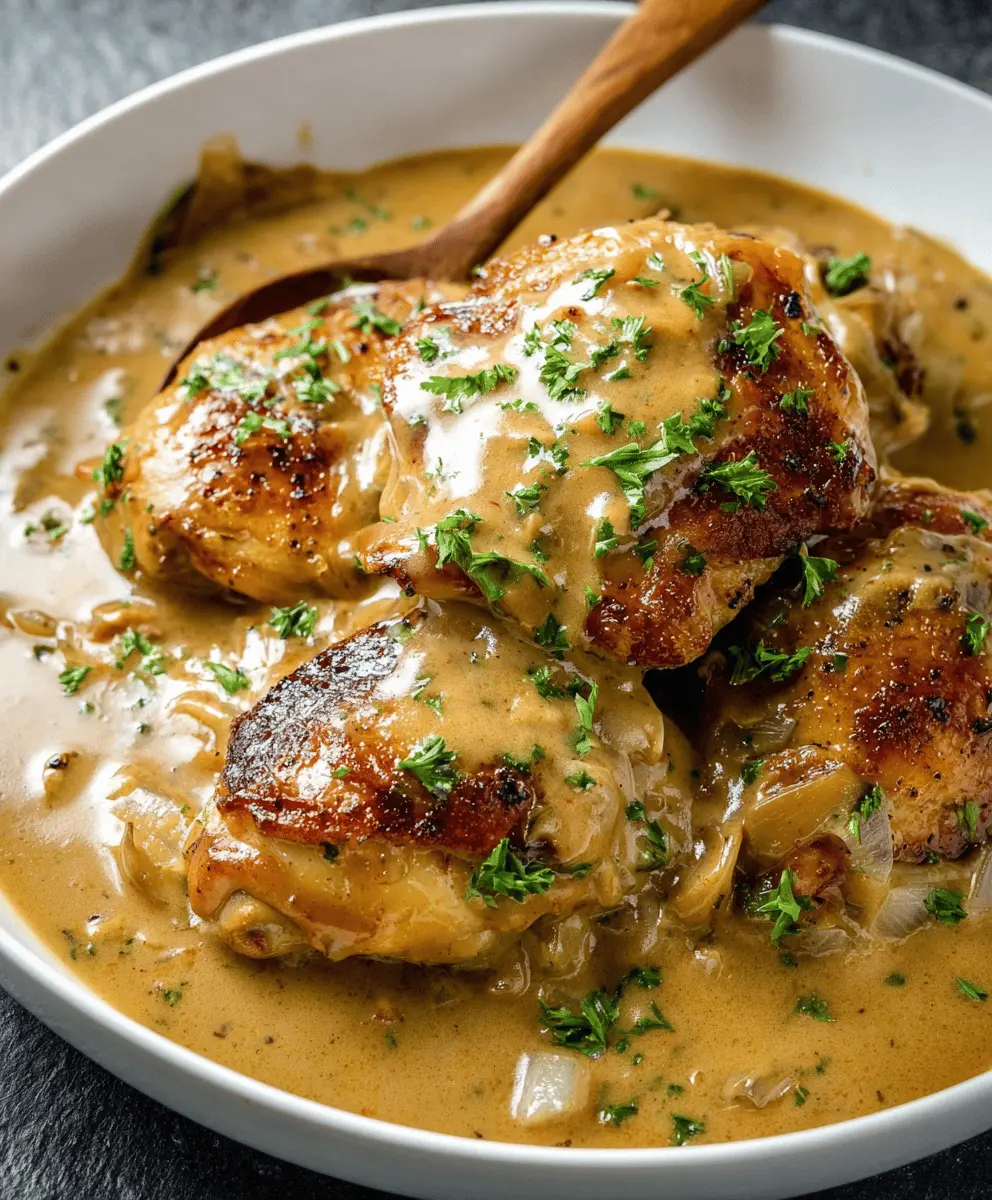 Easy Smothered Chicken With Creamy Gravy