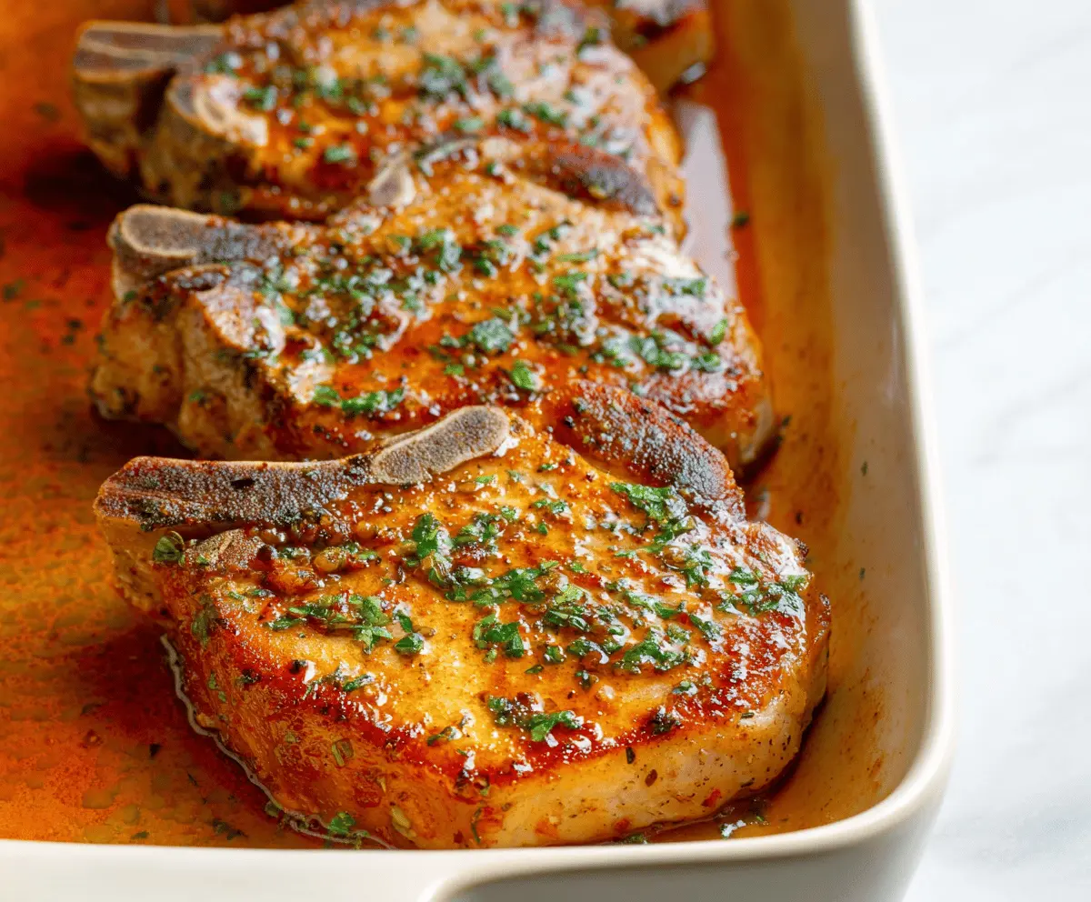 Juicy Oven Baked Pork Chops Recipe