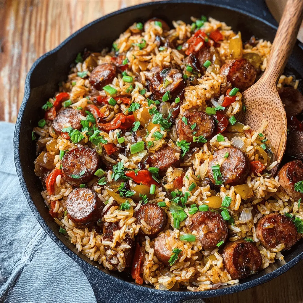 Easy Sausage and Rice Skillet Dinner Recipe