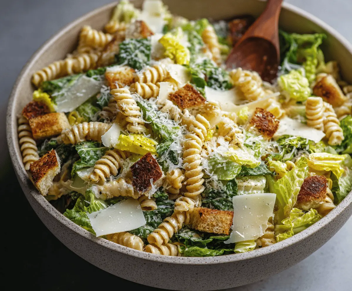 Easy Caesar Pasta Salad Recipe for Summer