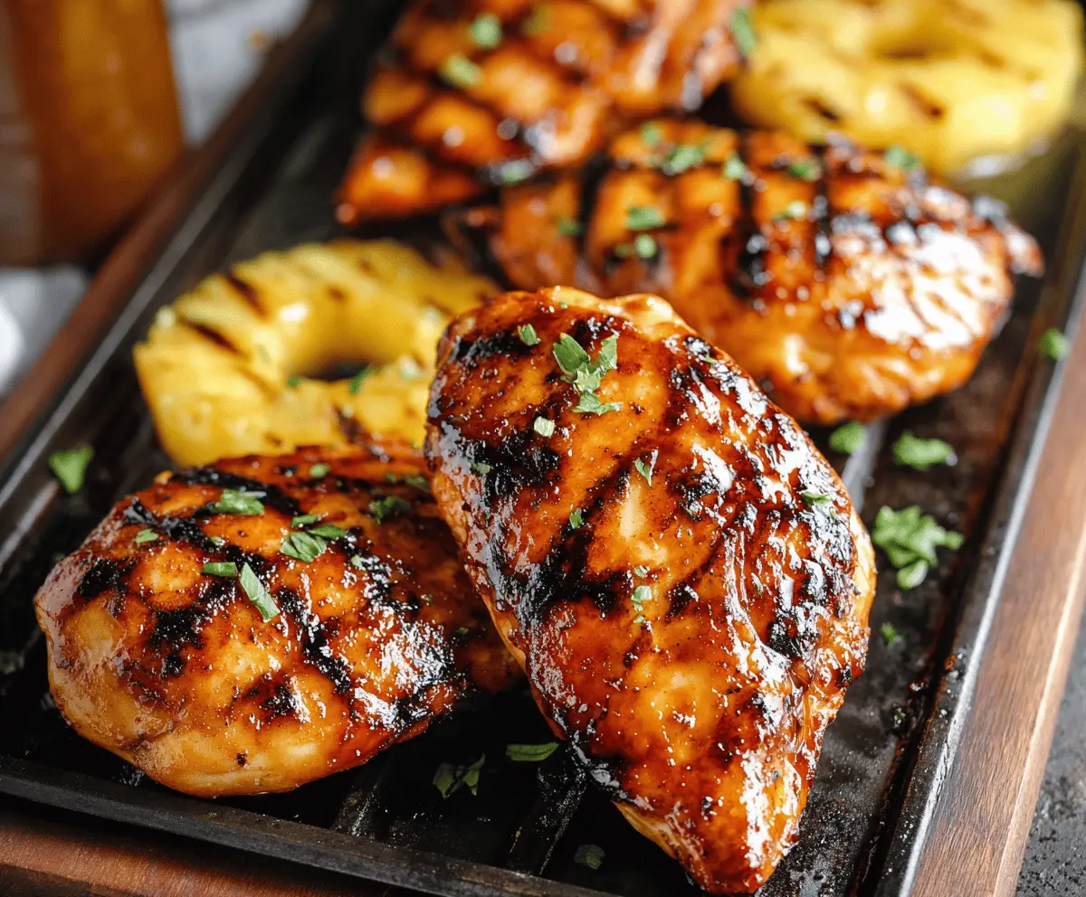 Honey Pineapple Grilled Chicken Recipe with Sweet Glaze