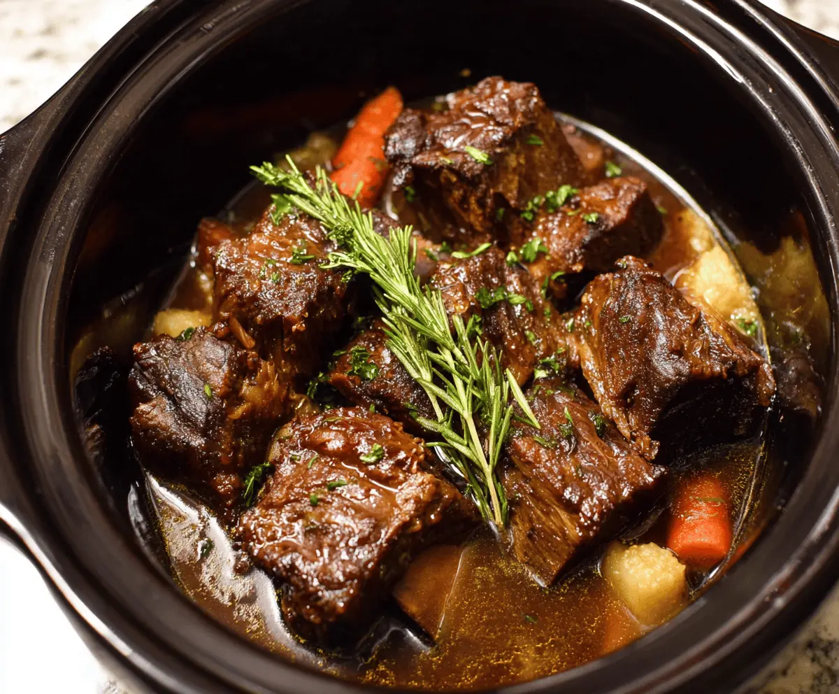 Easy Crockpot Beef Short Ribs Recipe