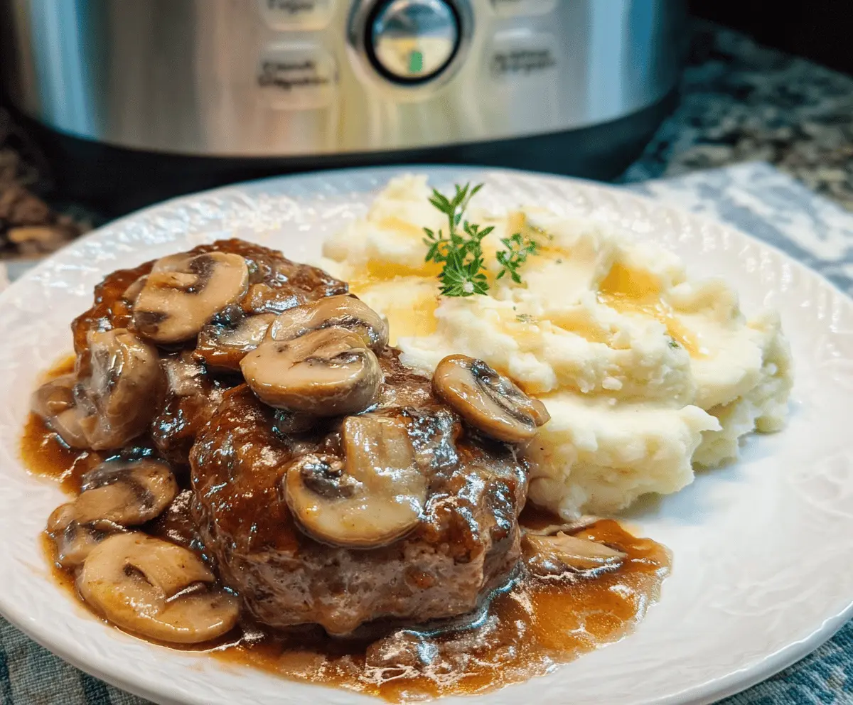 Easy Salisbury Steak Using Frozen Hamburgers
