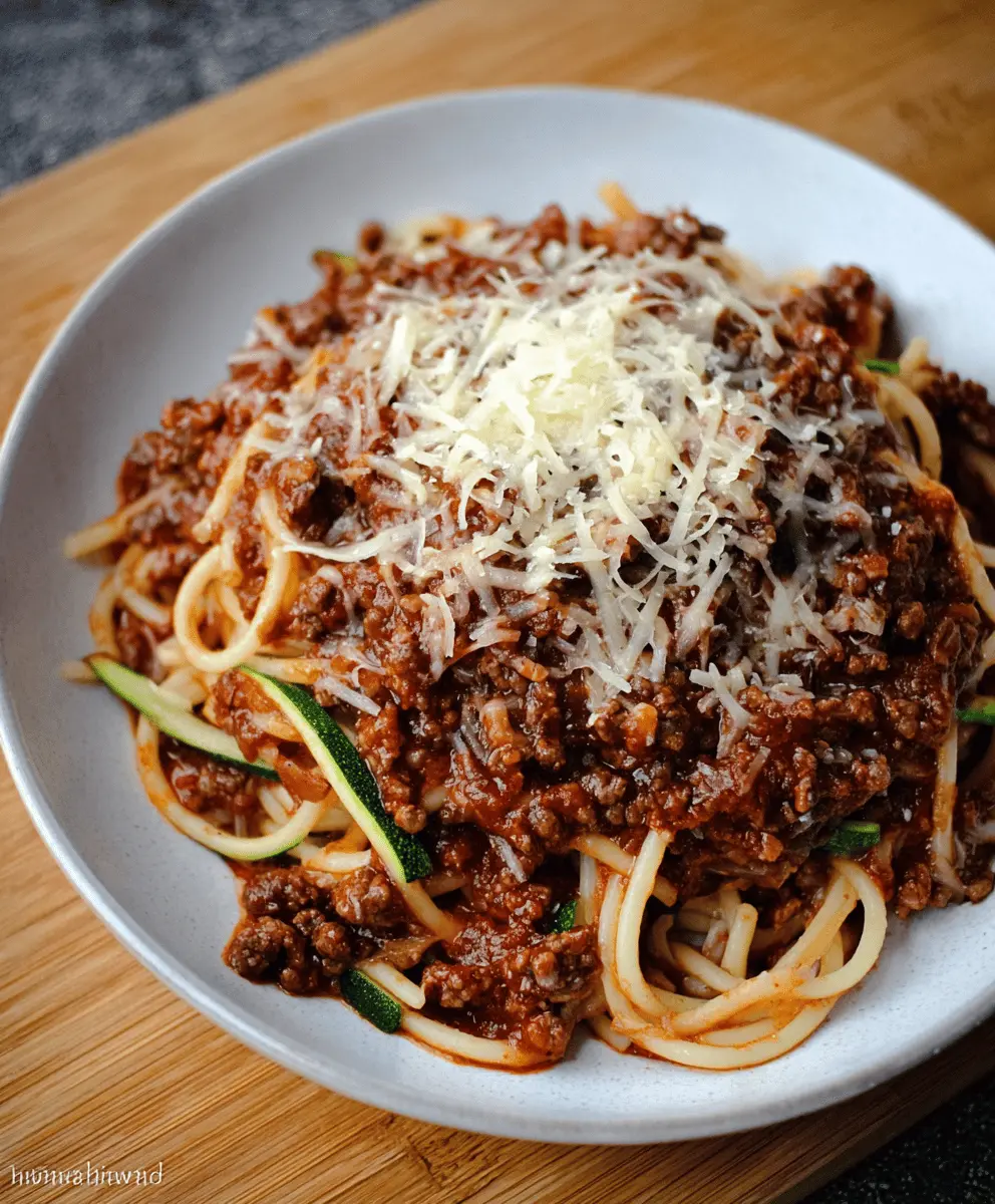 Spaghetti with Rich Red Wine Meat Sauce