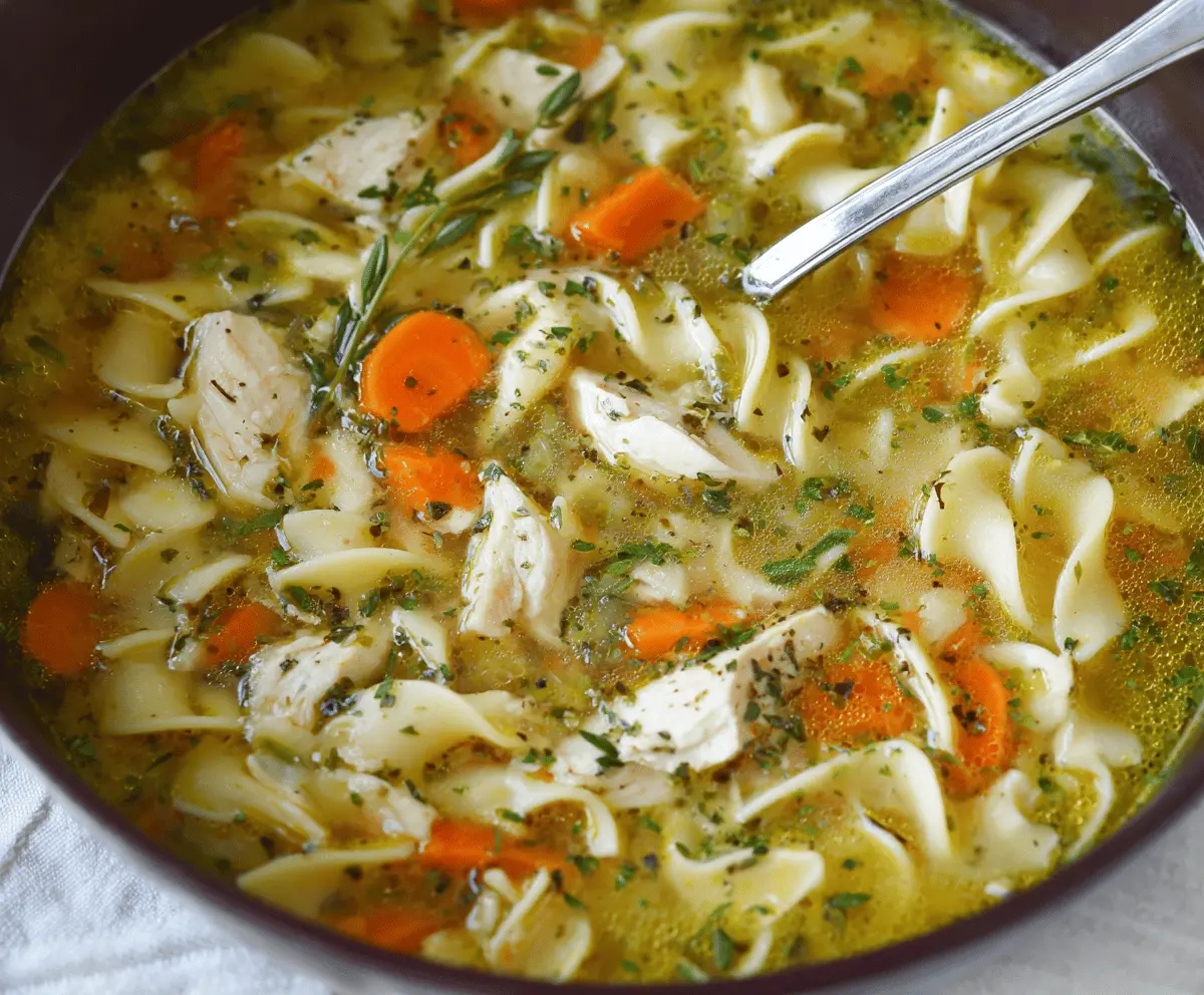 Easy Homestyle Chicken Noodle Soup Recipe