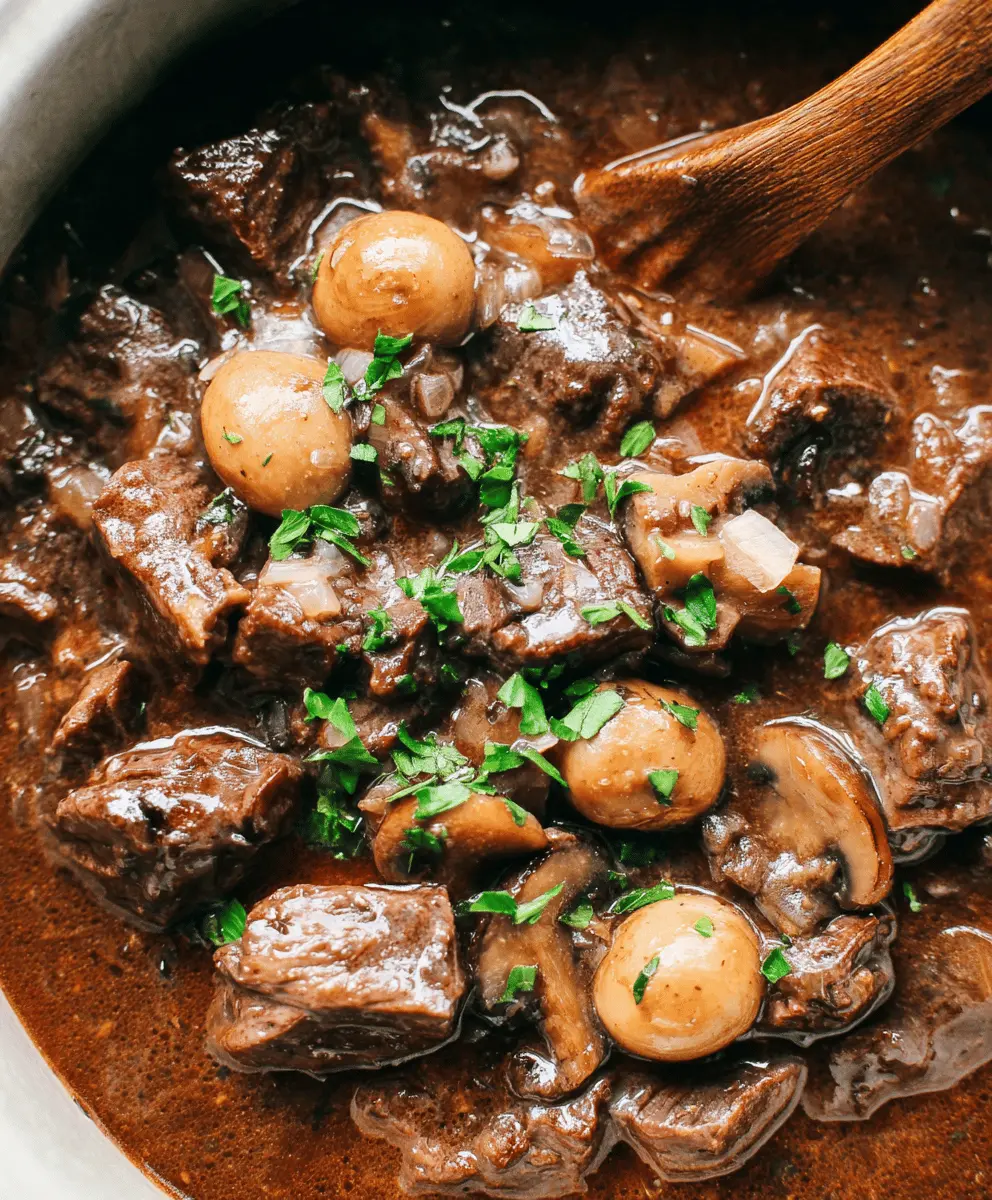 Easy Crockpot Beef Tips With Mushrooms and Gravy
