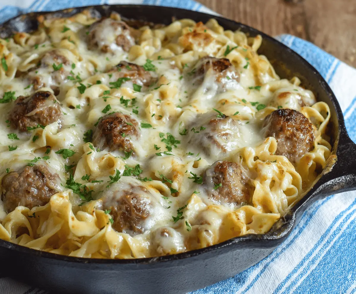 Easy Swedish Meatball Noodle Bake Recipe