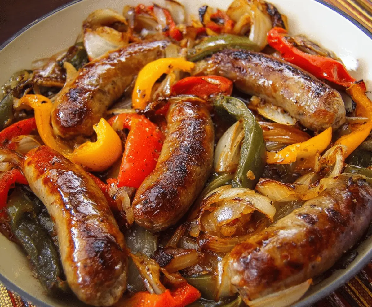 Ina Garten’s Roasted Sausages Peppers & Onions Recipe
