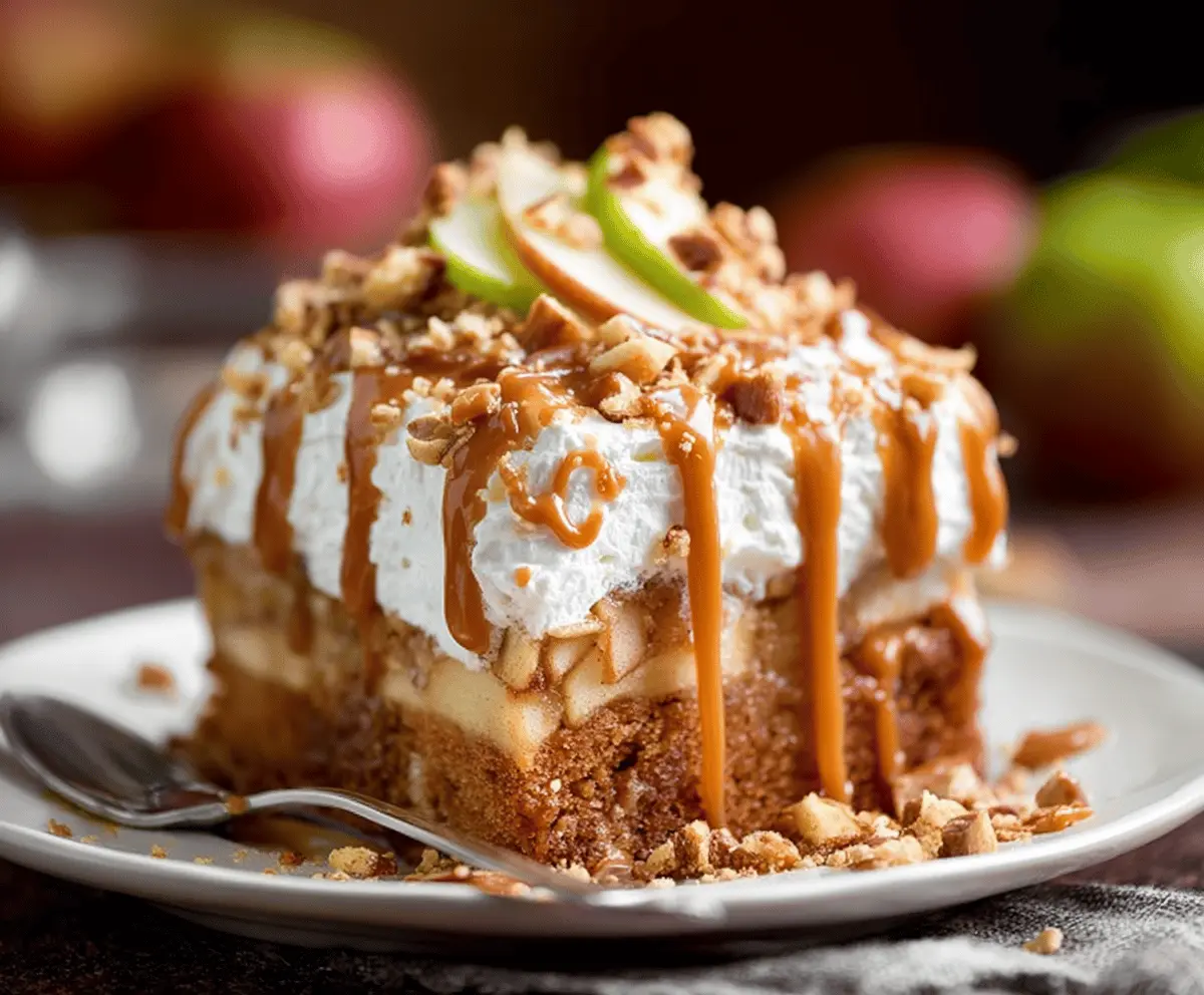 Easy Caramel Apple Poke Cake Recipe